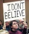 Atheist protester